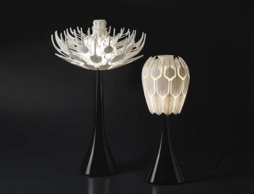 impresión 3D bloom table lamp by Patrick Jouin